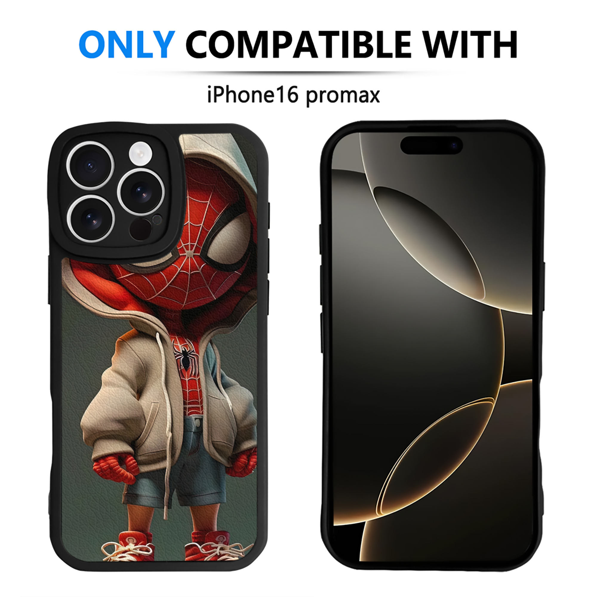 （画像用） Spider Man スパイダーマン 【iPhone 16シリーズ対応】シリコンスマホケース（レザー調） 材質：シリコン